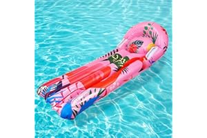 ALBEFER Pool Lounger Float Mat for Kids, Flamingo Inflatable Pool Floating Hammock, Swimming Pool Air Mattress Beach Party Swimming Floaty Bed Water Sofa for Hawaii Party Summer Water Play