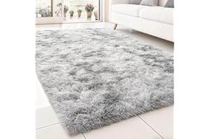 Bibykivn Tappeto Salotto Moderno Peluche Lavabile, Pelo Lungo Tappeti Antiscivolo Fondo, Tappeto Camera da letto per Soggiorno Corridoio Cameretta (80x160 cm, Grigio Chiaro)