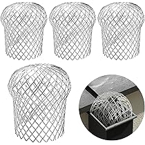 Protection De Gouttière - Filtre De Descentes En Acier Inoxydable | Grille De Ventilation Et De Drainage De Toit Conique En Métal. - Bricolage
