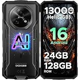 DOOGEERugged Fire 5 Pro Unbreakable Mobile, 24GB RAM+128GB ROM (TF 2TB) 6.6" HD Android 15 Rugged Mobile Phone 13000mAh Batte