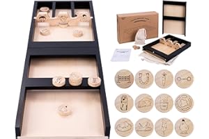 Engelhart - Billard Hollandais illustré en Bois - Jeu de palets pour Enfants 4 Ans et Plus - Jeux en Bois d'habilité