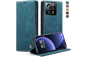 KZB Funda para Xiaomi 13T / Xiaomi 13T Pro Cuero Premium Fundas con Tapa Libro Móvil Flip Case Protección Ranura Tarjeta Soporte Magnético Carcasa para Xiaomi 13T / 13T Pro - Azul-Verde