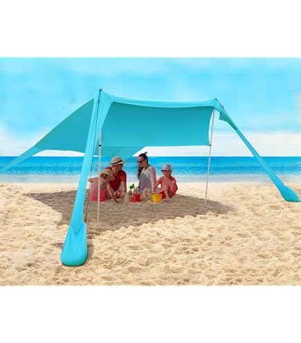 WEKAPO Tenda da spiaggia parasole facile da montare con 4 | FindTheDeal