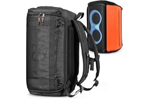 EUGOOCX Lautsprecher-Tragetasche, Reiserucksack für JBL PARTYBOX 120, tragbarer Lautsprecher, Aufbewahrungstasche, Tragetasche für Outdoor-Lautsprecher, Zubehör, Schwarz , Casual