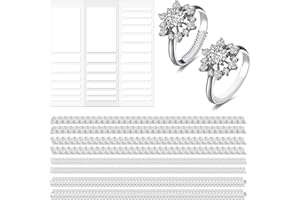 Amabro Regolatore di dimensioni per anelli, invisibile, a spirale, per anelli sciolti, distanziatore per anelli larghi, per donne e uomini