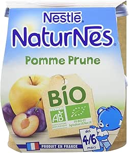 Nestle Naturnes Bio Compotes Bebe Pomme Prune Des 4 6mois 2x115g Pack De 12 24 Compotes Amazon Fr Epicerie