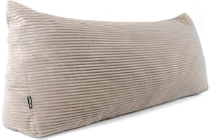 POKAR Ryggkudde 200x50x20 cm | Kilkudde Ryggstöd med Sidofickor