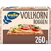 Wasa Knäckebrot Vollkorn - Knuspriges Vollkornknäckebrot - 260 g (12er Pack)