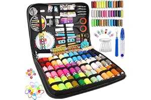 TOPSEAS Kit da Cucito,Set da Cucito,264 Pezzi Kit da Cucitocon,Kit Cucito Set,Incluso Trasporto Borsa da Viaggio,Adatto a casa,Viaggio,Emergenza Uso Kit da Cucito Portatile Set