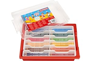 Stabilo Trio thick - Matita colorata triangolare - School Box da 96-12 Colori assortiti