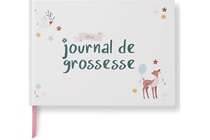 Journal de Grossesse à Offrir - Livre Grossesse de Luxe pour Futures Mamans – Carnet de Grossesse comprend Calendrier, Scrapbook, Check-list, Organisateur et Livre de Naissance Souvenirs (Animaux)