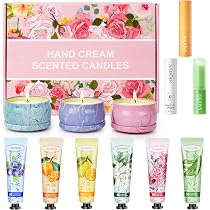 Coffret Cadeau Femme 12 Pièces - Crème Mains, Bougies Parfumées, Baume à Lèvres - Idéal Noël, Anniversaire