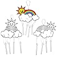 Baker Ross AG241 Rainbow Suncatcher Windchimes Craft Set for Kids to Decorate— Novelty Toys for Children, Perfect Party, Loot or Prize Bag Filler (Pack of 4)