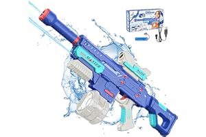 OKKIDY Electric Water Gun for Kids, Water Blaster with 3 Shooting Modes, Rechargeable Water Pistol 32ft Long Shooting Range, Water Soaker with 650ML High Capacity