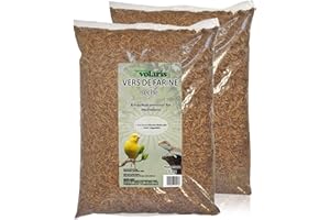 Eggersmann volaris 10 kg de vers de farine séchés | Riche en protéines & naturel | Idéal pour tous les types d'oiseaux | Nourriture pour oiseaux sauvages toute l'année