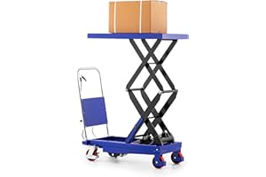 PALLIT Mesa elevadora hidráulica - Carros de plataforma elevadora - 350 kg - Altura de elevación 1300 mm