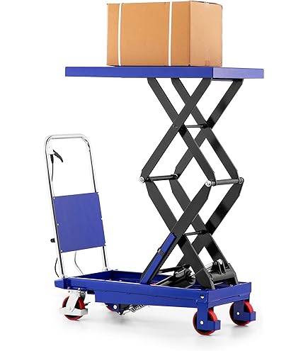 Carrello Sollevatore A Doppio Pantografo Fervi 0467 - Portata 350 Kg, Altezza 335-1300 Mm - Foto 7