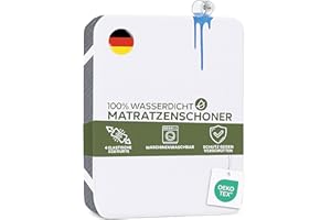 ‎TERRA BEDS Terra Beds Matratzenschoner 90 x 200 cm, 100% wasserdichte Matratzenauflage, atmungsaktives und superweiches Baumwollmaterial, geräuschlos, Oeko-TEX-Zertifiziert, Fleckenschutz und waschbar