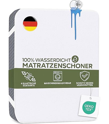 Waterdichte Matrasbeschermer 200x210-40 cm Oeko-TEX® Gecertificeerd ~ hoes in luxe Tencel™ Ecologische Vezel ~ Hoeslaken Vorm