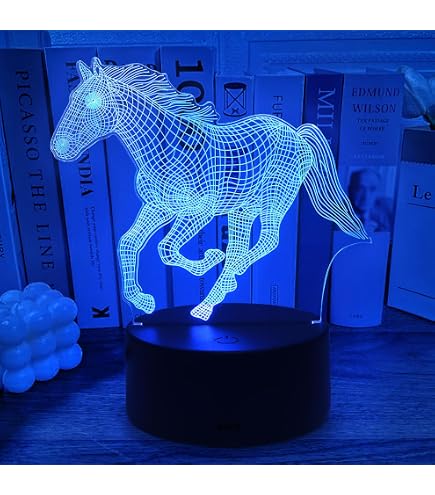 Lampada 3D LED A Forma Di Cammello – Illusione Ottica, 7 Colori + Modalità Luminosa, Touch Switch, Alimentazione USB, Luce Notturna Decorativa Per Cameretta - 3
