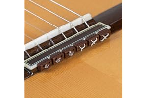 Alba Guitar Beads für klassische Flamenco-Akustikgitarre, Kunststoffperlen in dunklem Holzmuster für Nylonsaiten…