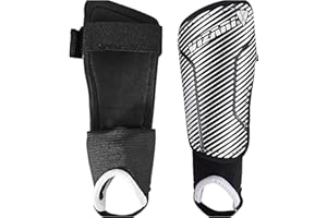 Vizari Matera Football Shin Pads - Breathable & Lightweight Kids Shin Pads - Superior Ankle Support, Football Shin Guards For Kids,Adults and Unisex - Shin Pads Mens With Non-Slip Adjustable Straps