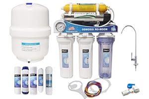 DEPURAGUA Depurtek MOON75 UV 7-stopniowy system odwróconej osmozy | membrana 75 GPD | z filtrem ultrafioletowym | pompa przeciążeniowa i manometr | remineralizacja | kran i pojemnik 12 litrów