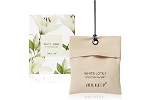 Airkeep Scented Sachet White Lotus Scented Sachet for Wardrobe and Closet, Car Air Freshener for Wardrobe Drawers and Closets Home Fragrance