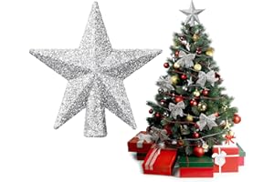 DIELIANHUA Weihnachtsbaumspitze Stern, Weihnachtsbaum Stern,Weihnachtsbaumspitze Klein, Christbaumspitze Stern, 6 cm, Geeignet für Weihnachtsbaum Deko