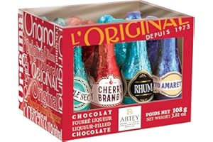 VSTAR Abtey Chocolate Casier Rouge l’Original - 12 Assorted Chocolate Liqueurs Bottles in a Crate