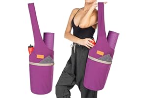 ALLEN & MATE Unisex Yoga Exercise Mat Bag with Large Size Pocket, Big Capacity Mat Tote Shoulder Carrier for Men & Women