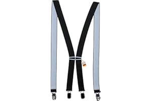 Zukunftsenkel Hosenträger 4 Starke Clips X-Form 2,5cm Breite Herren Damen Skihose Arbeitshose Verstellbar und Elastisch Fasnacht H-Form