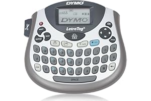 Dymo LetraTag LT-100T Label Maker Portable Label Printer With QWERTY Keyboard Silver Ideal For The Office Or At Home
