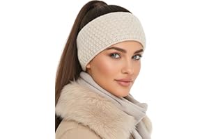 ‎BAESICS Baesics Stirnband Creme für Damen & Herren – warme & elastische Unisex Ohrenwärmer mit Fleecefutter - Hochwertige Verarbeitung – One Size Kopfbedeckung