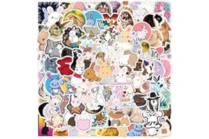 BRIC DODO 100 pegatinas de conejo para ordenador portátil, álbum de recortes para coche, monopatín, computadora, pegatinas de conejo, impermeables, estéticas, personalizadas, para adolescentes, niñas, adultos