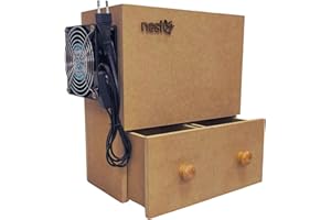 NESTQ Detergente Pulitore per Semi Uccelli Macchina per la Pulizia Fossa Mista, Altezza 33 cm, Larghezza 15 cm e Lunghezza 28 cm (Marron S)