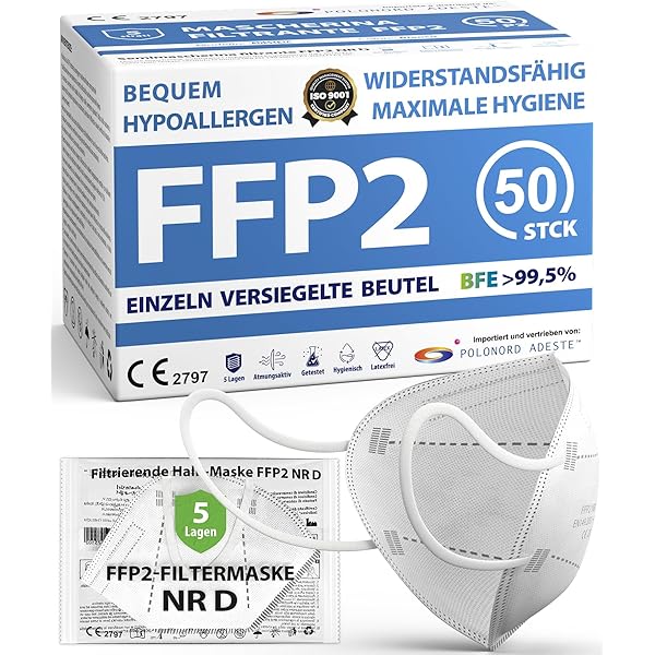 Siegmund 20 stuks ademhalingsmasker volgens FFP2-norm mondbescherming, 20 stuks. FFP2-norm mondbescherming
