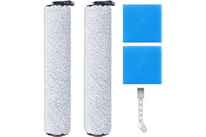Fixbetter Rodillo de cepillo de repuesto y filtros de algodón para accesorios para aspiradora Eureka NEW400, 2 rodillos de cepillo + 2 filtros de algodón + 1 cepillo de limpieza
