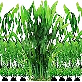 QUOZUO Aquarium Plants, 20pcs Fish Tank Decor Artificial Green Plants Aquarium Decorations for Home and Office Aquarium, Smal