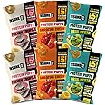 Insane Fit - Protein Puffs THE POWER-UP PACK (6 x 60G) | 15G Protein, Low Calorie, High Fibre, PRObiotics | Roasted, Seasoned with Olive Oil | Gluten free | Healthy Snack for Fitness & Diet