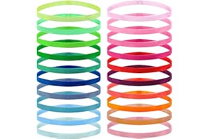 ‎DUUFIN Duufin 20 Stück Haarband Sport Anti-Rutsch Stirnbänder Elastische Haarbänder Sport Stirnband Dünn für Damen, Herren und Mädchen Yoga Fitness, 20 Farben