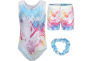 Happy Cherry Bambina Body Ginnastica Artistica con Pantaloncini Leotards Body Danza Classica