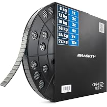 HASKYY Pesi Adesivi Per Cerchioni – 6 Kg, 100 Barrette Da 12x5 G, Antracite, Zincati E Rivestiti, Made In Germany