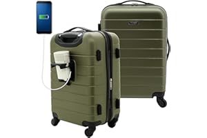 TRAVELER'S CLUB Wrangler - Juego de 3 Maletas giratorias Inteligentes con Puerto de Carga USB