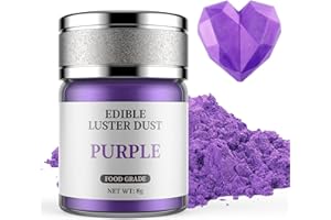 Glitter Commestibili Viola, Waysroma Glitter Commestibili per Torte Glitter Commestibili per Drink Colorante Alimentare in Polvere per Cupcakes, Fondente, Cioccolato, Pasqua Biscotti (8g)