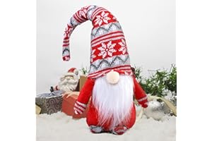 JOYSAL Weihnachtswichtel, Weihnachtsdeko Wichtel Figuren, 42cm Hoch Santa Tomte Gnom für Weihnachten Deko