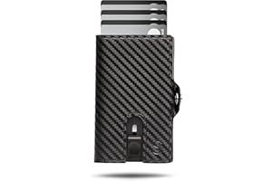 SLIMJACK Smart Wallet mit Münzfach - Kreditkartenetui mit RFID-Schutz - Geldbeutel für Herren - Aluminium-Kartenhalter - Smart Wallet für Karten & Münzen