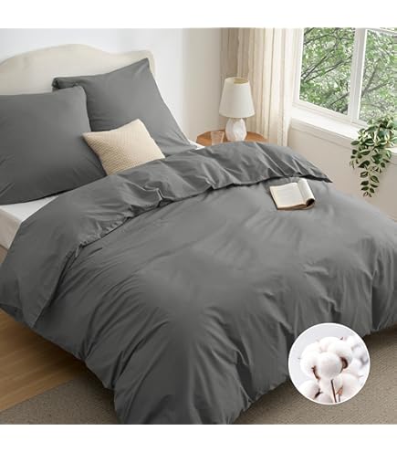Gezu Double Muslin Bed Linen 135x200cm Beige Khaki 100% Cotton Muslin Bedding Sets 1 Piece Duvet Cover Set with 1 80x80cm Pillowcase Breathable Comfortable Bedding