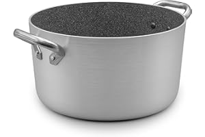 Pentole Agnelli ALSA104GPI28 Linea Shark Skin Induzione, Casseruola Alta, Antiaderente, con 2 Manici in Acciaio Inossidabile, 28 cm