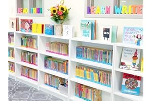 1STEP2DREAM Alphabet Book Spine Labels for Classroom Library | 540PCS Teacher Supplies Stickers for Classroom Shelf/Bins | 26 Colors Letter (10 Sheet Pack)